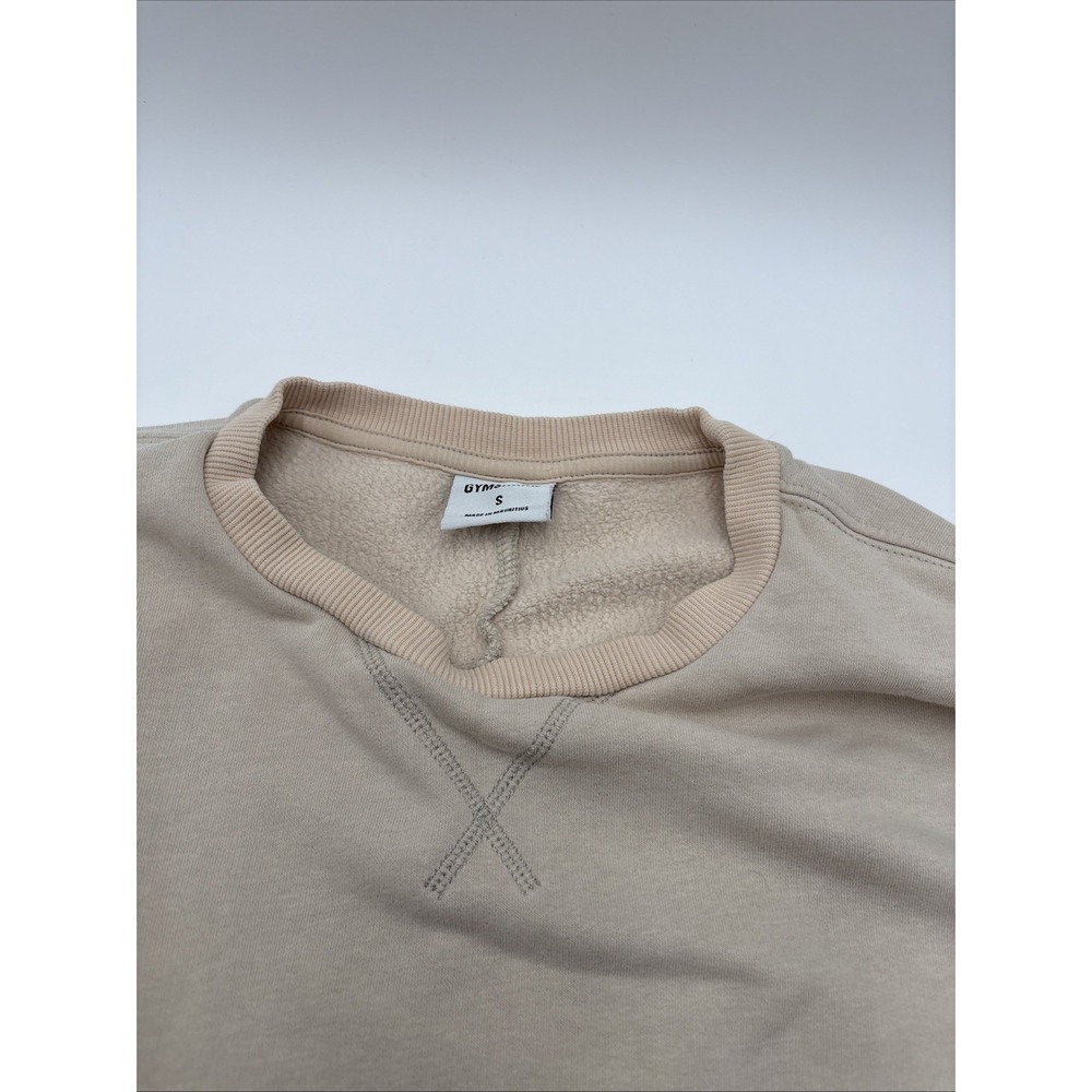 Gymshark Women's Oversized Sweat Shirt Beige Size Small Long Sleeve 85% Cotton - Picture 8 of 14